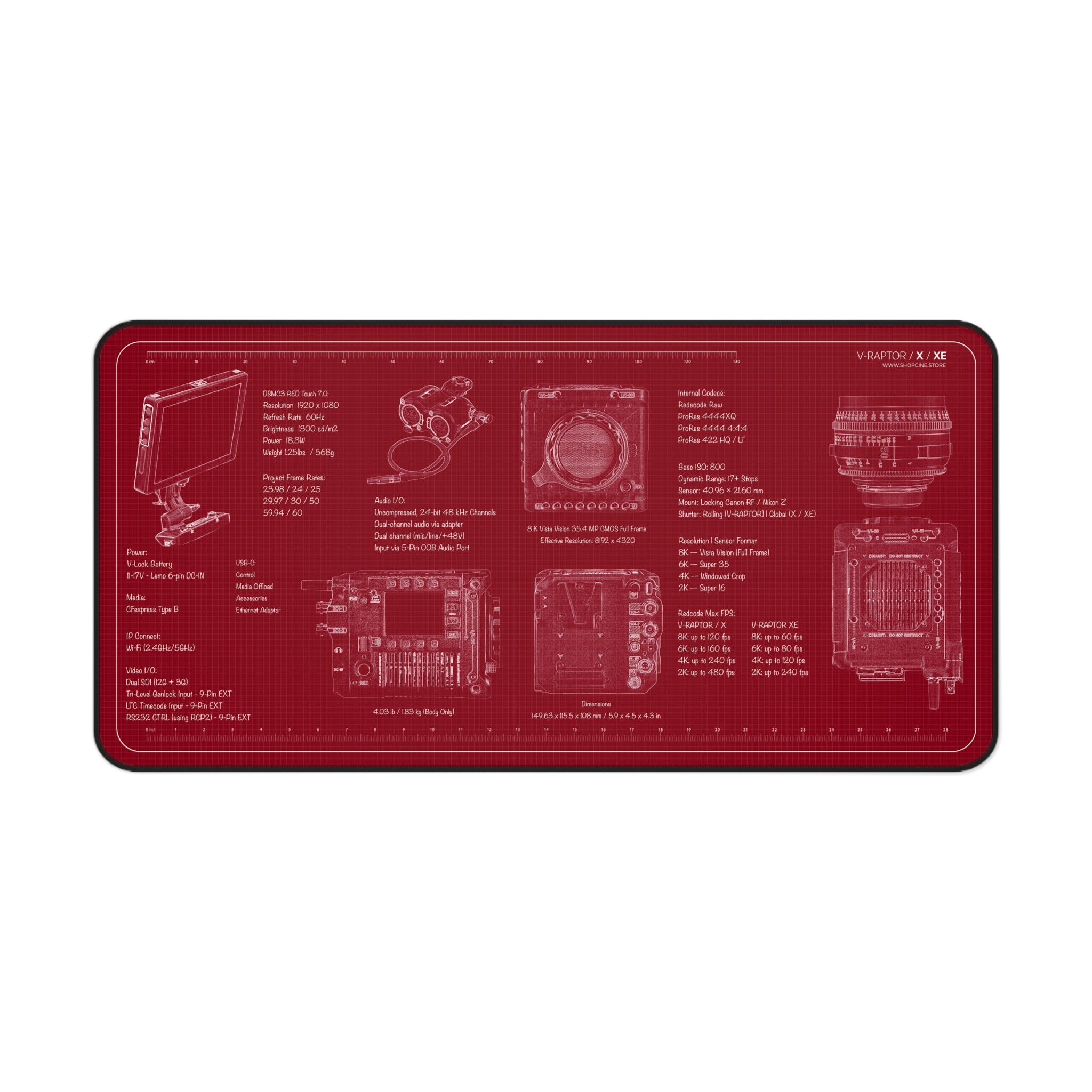 RED V-RAPTOR Series | REDprint Camera Mat