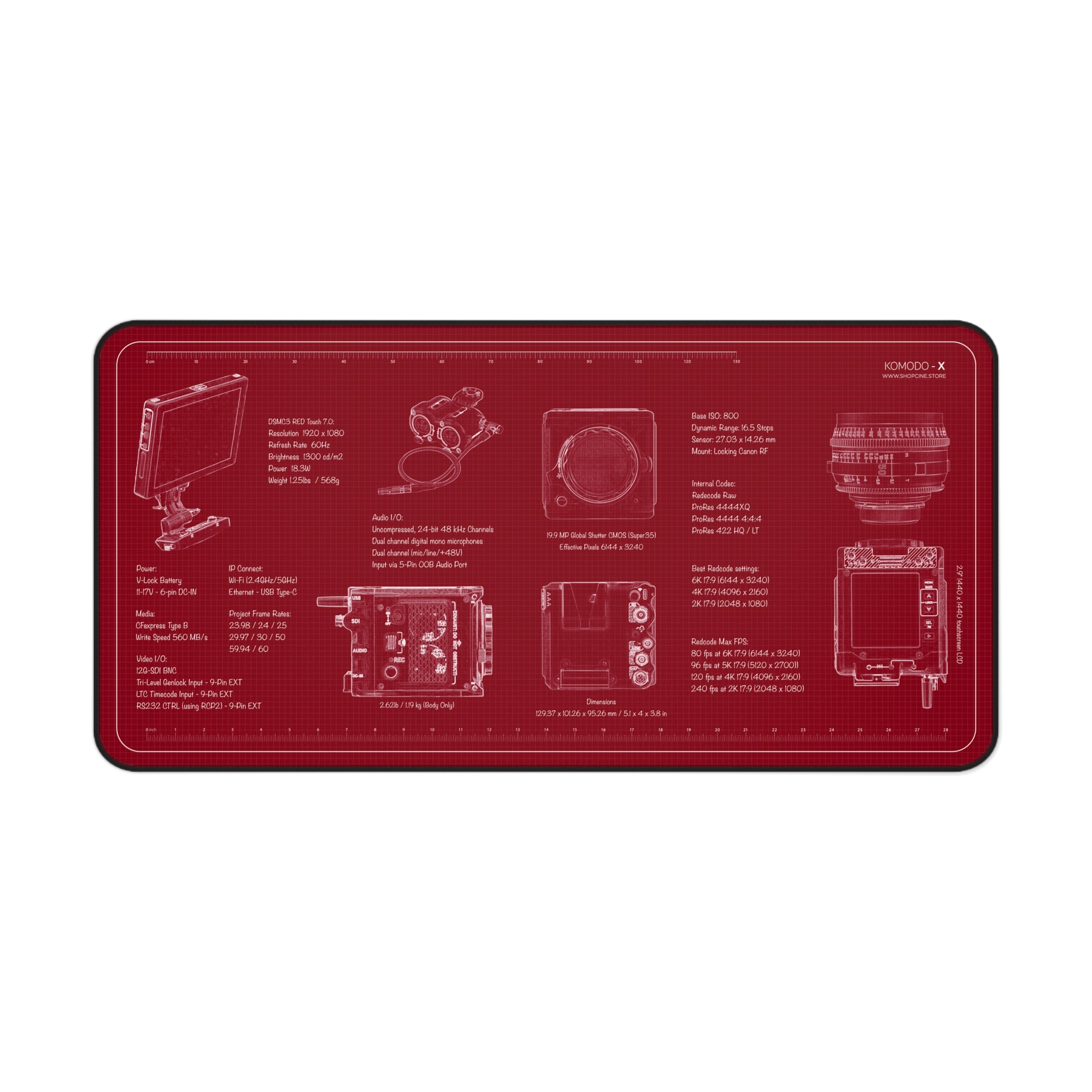 RED Komodo-X | Blueprint Camera Mat
