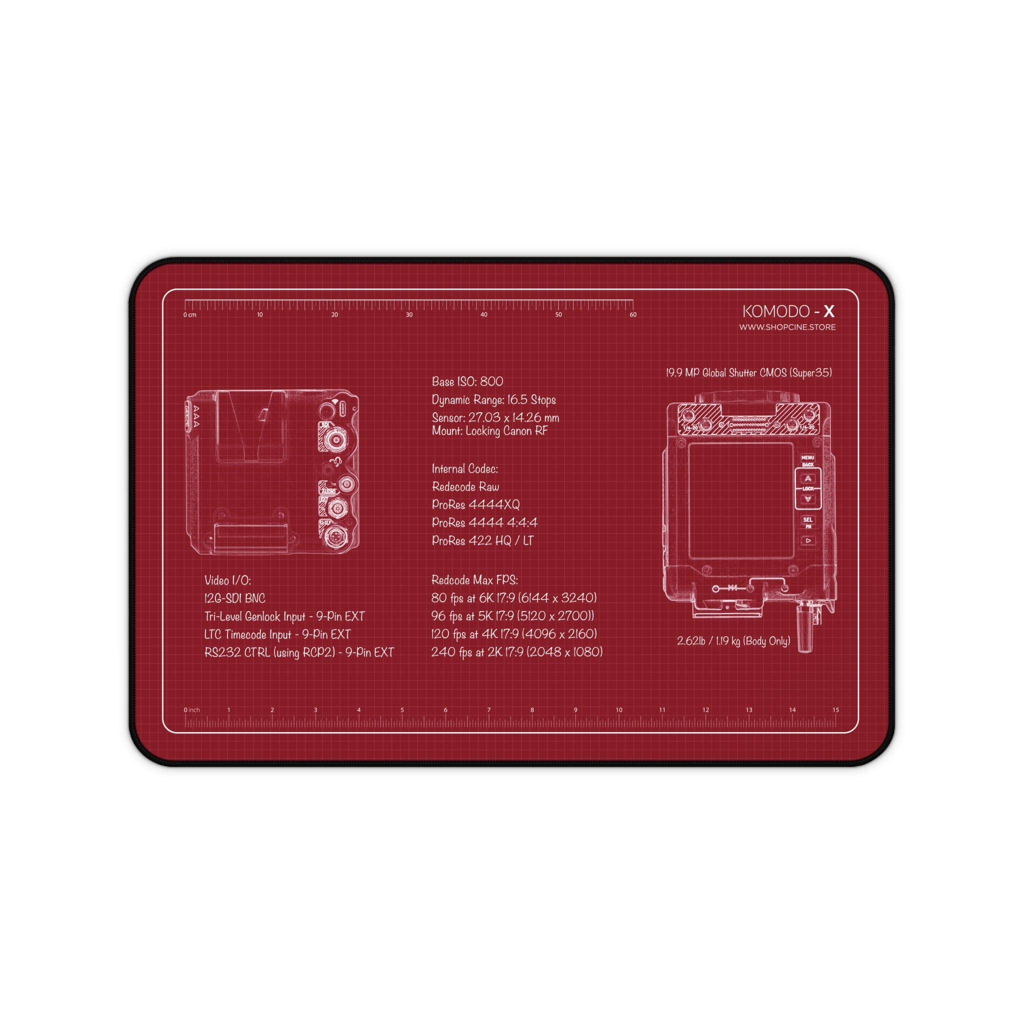 RED Komodo-X | Blueprint Camera Mat