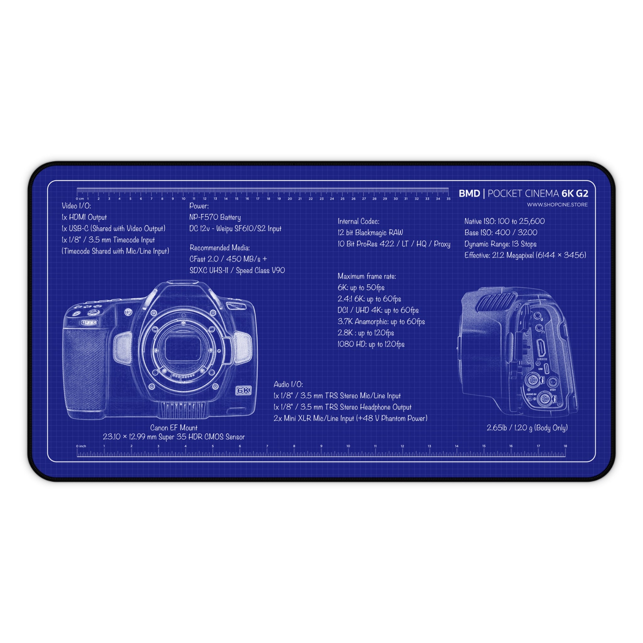 Pocket Cinema 6K G2 | Blueprint Camera Mat