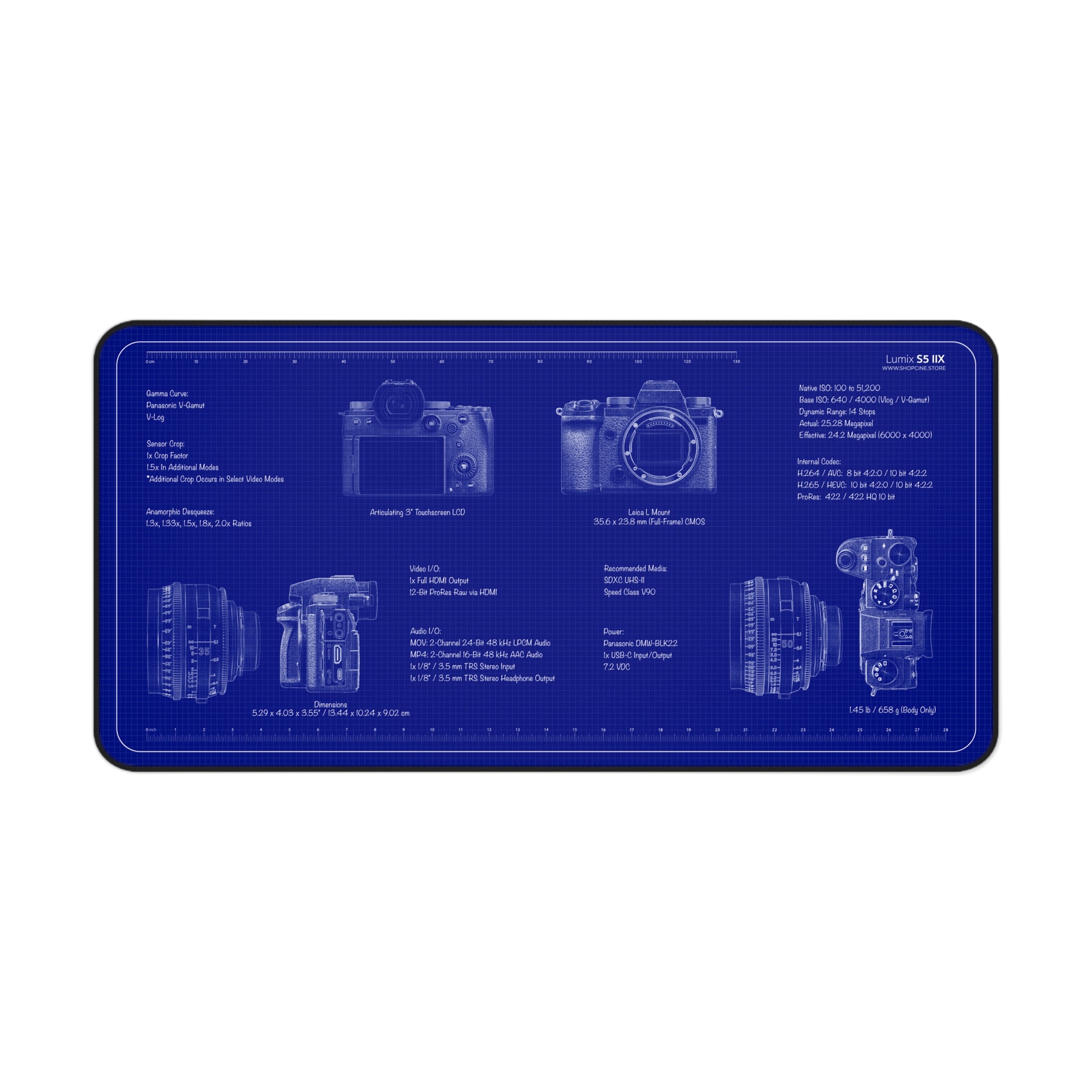 Panasonic Lumix S5 II X | Blueprint Camera Mat