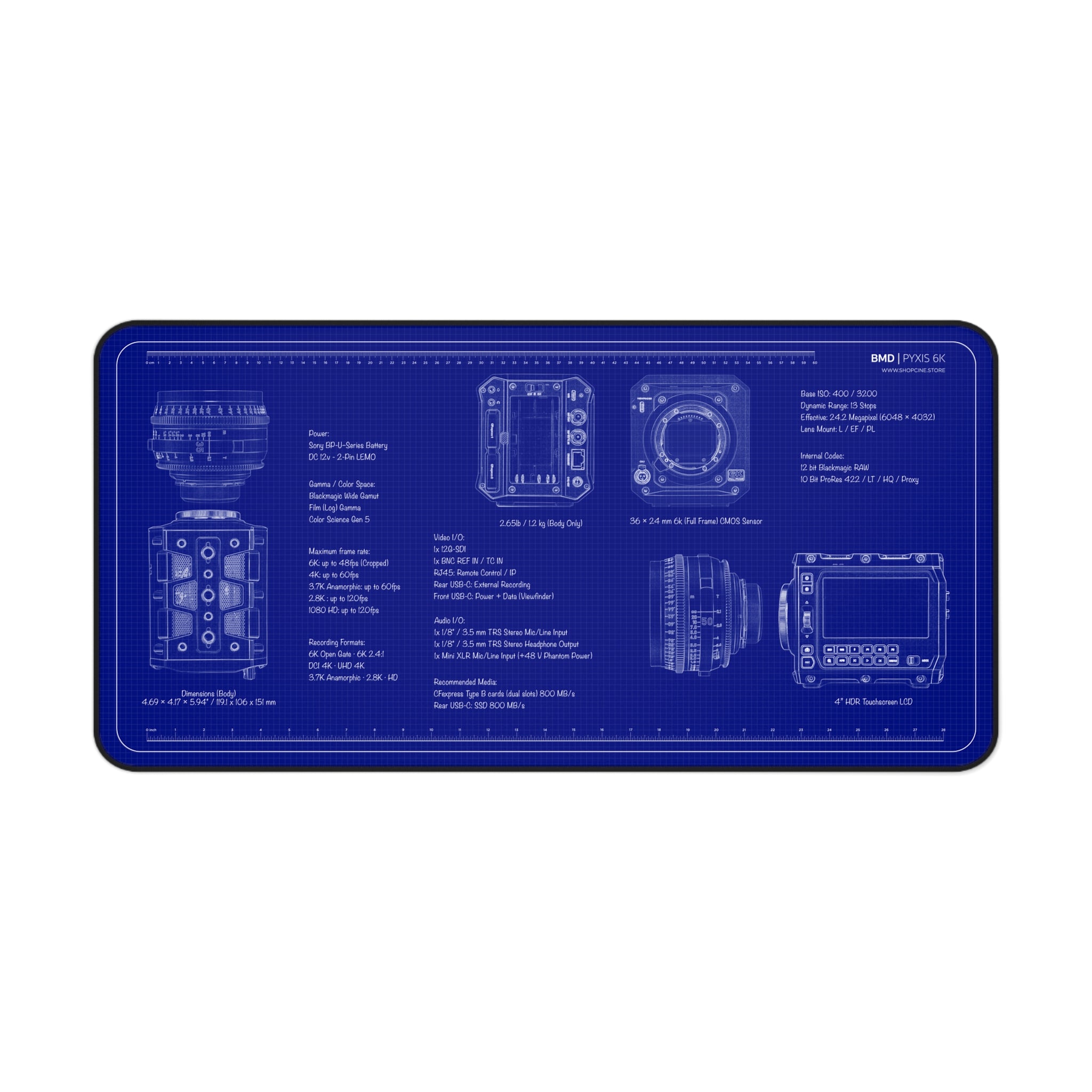 BMD PYXIS 6K | Blueprint Camera Mat