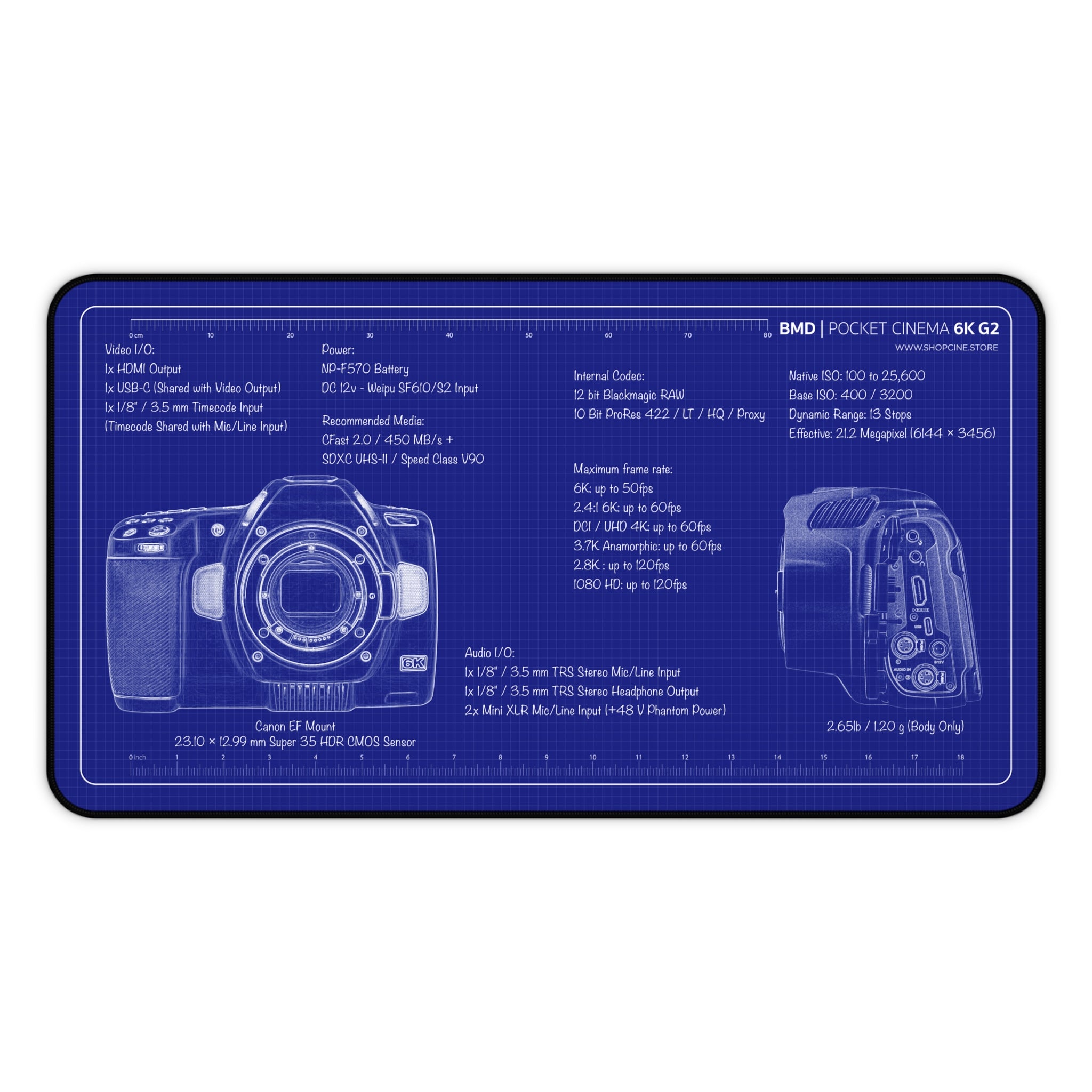 Pocket Cinema 6K G2 | Blueprint Camera Mat