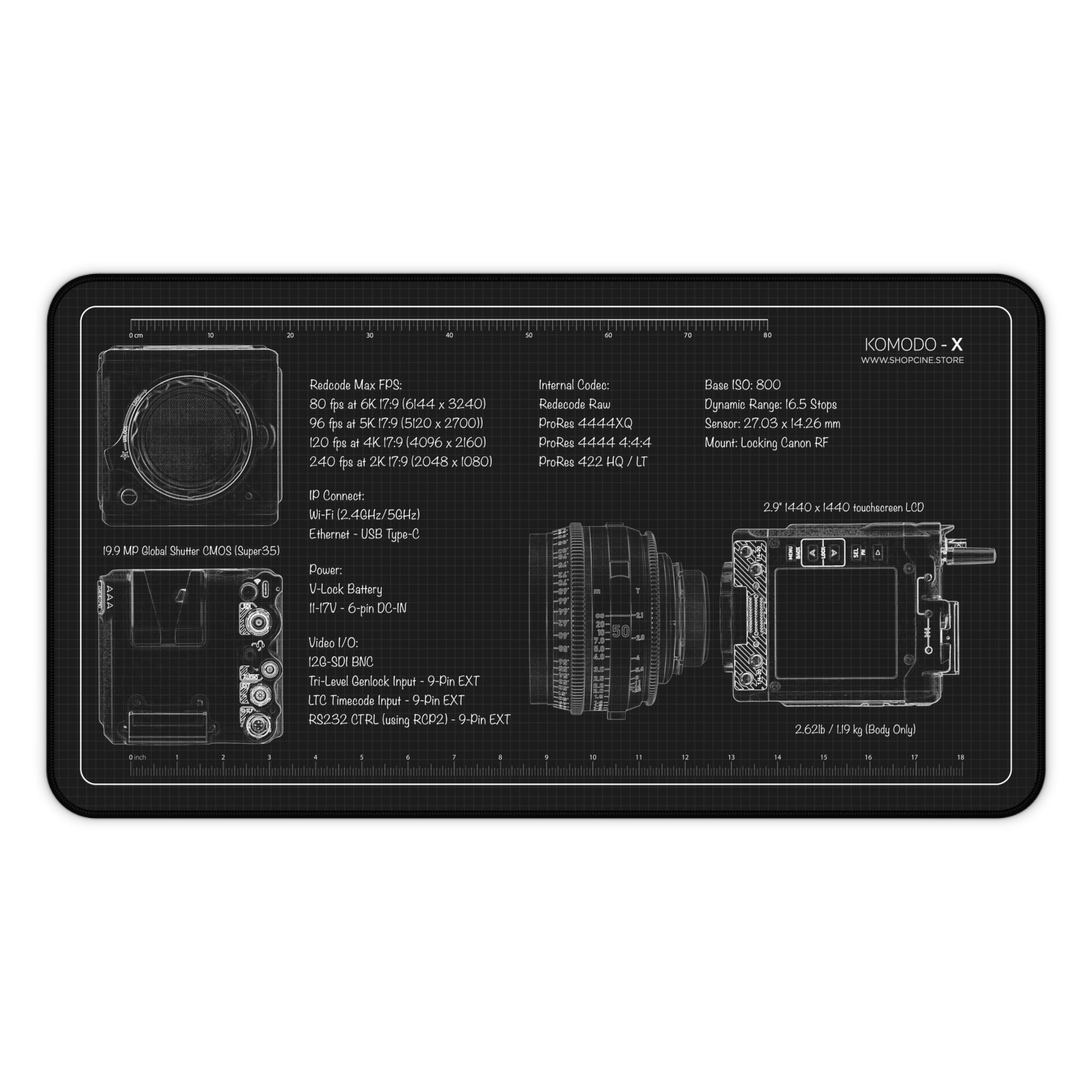 RED Komodo X | Blueprint Camera Mat