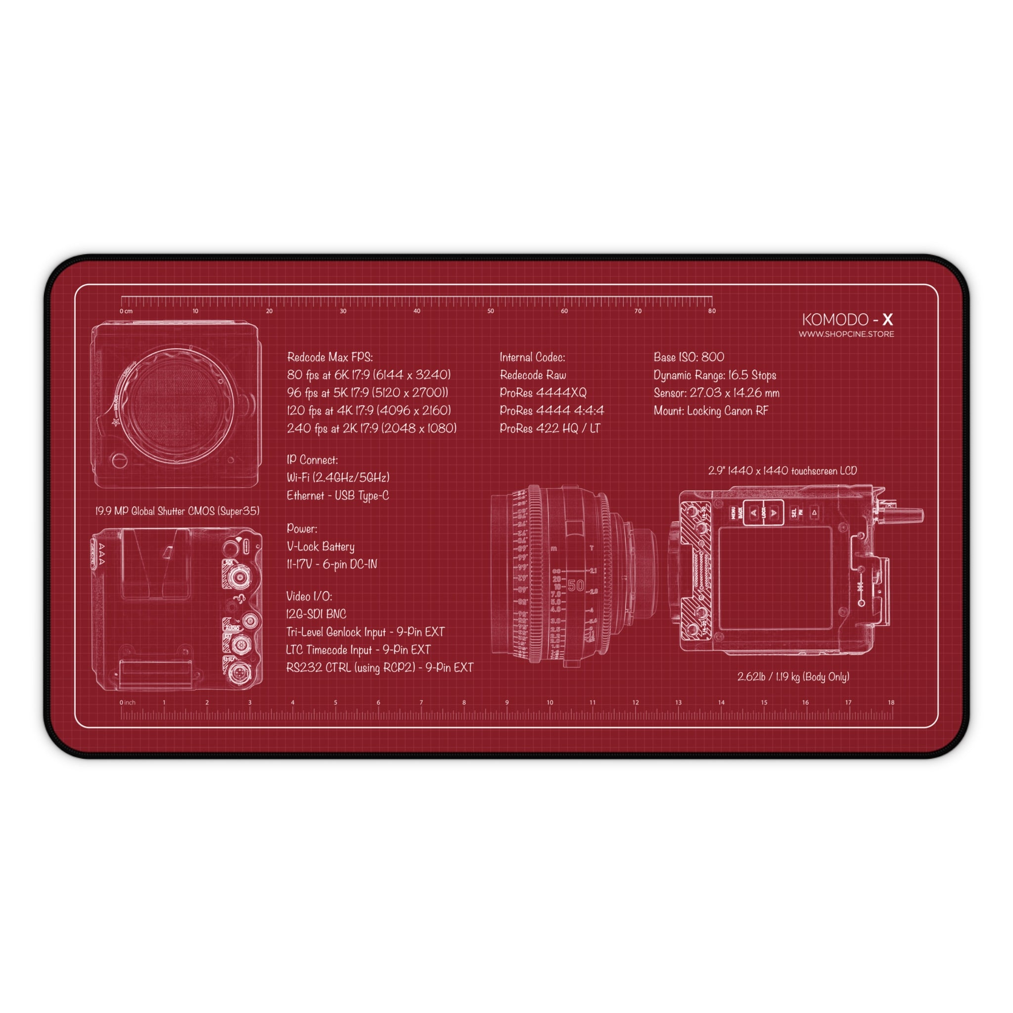 RED Komodo-X | Blueprint Camera Mat