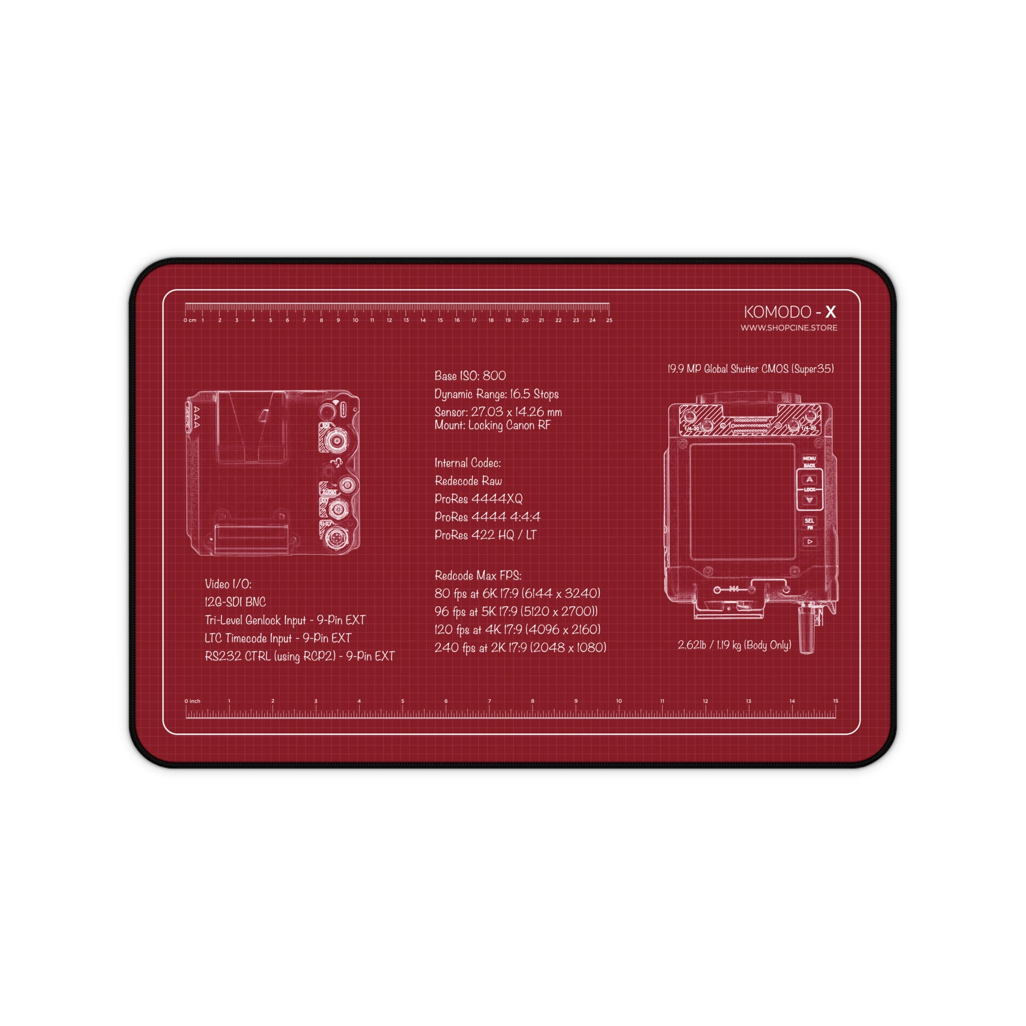 RED Komodo-X | REDprint Camera Mat