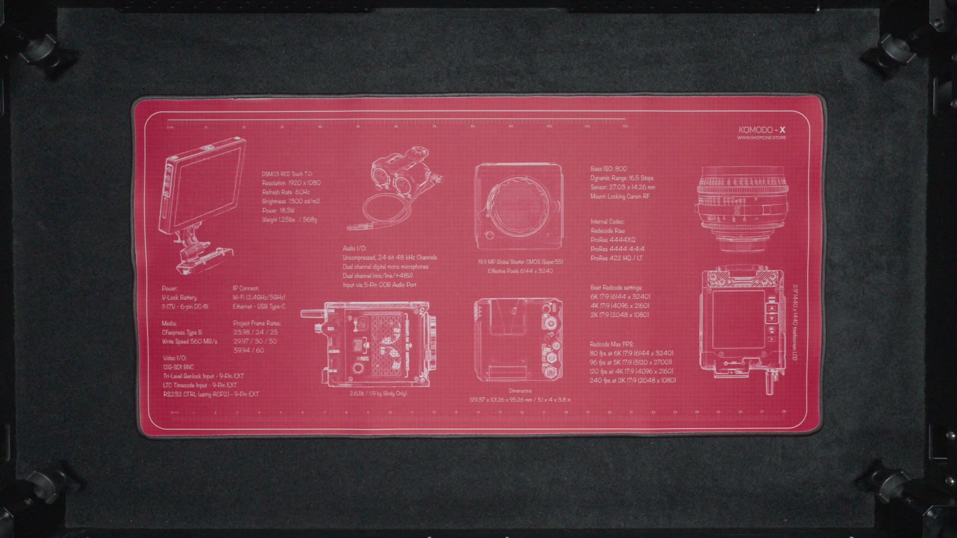 RED Komodo-X | Blueprint Camera Mat